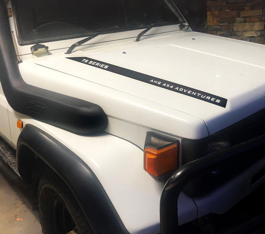 Land Cruiser 75 Series Bonnet Decals - Custom Text