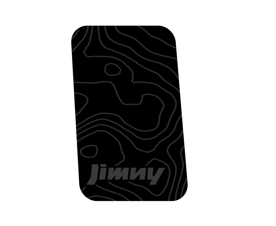 Suzuki Jimny Decal Rear Quarter Window - Contour Lines Design