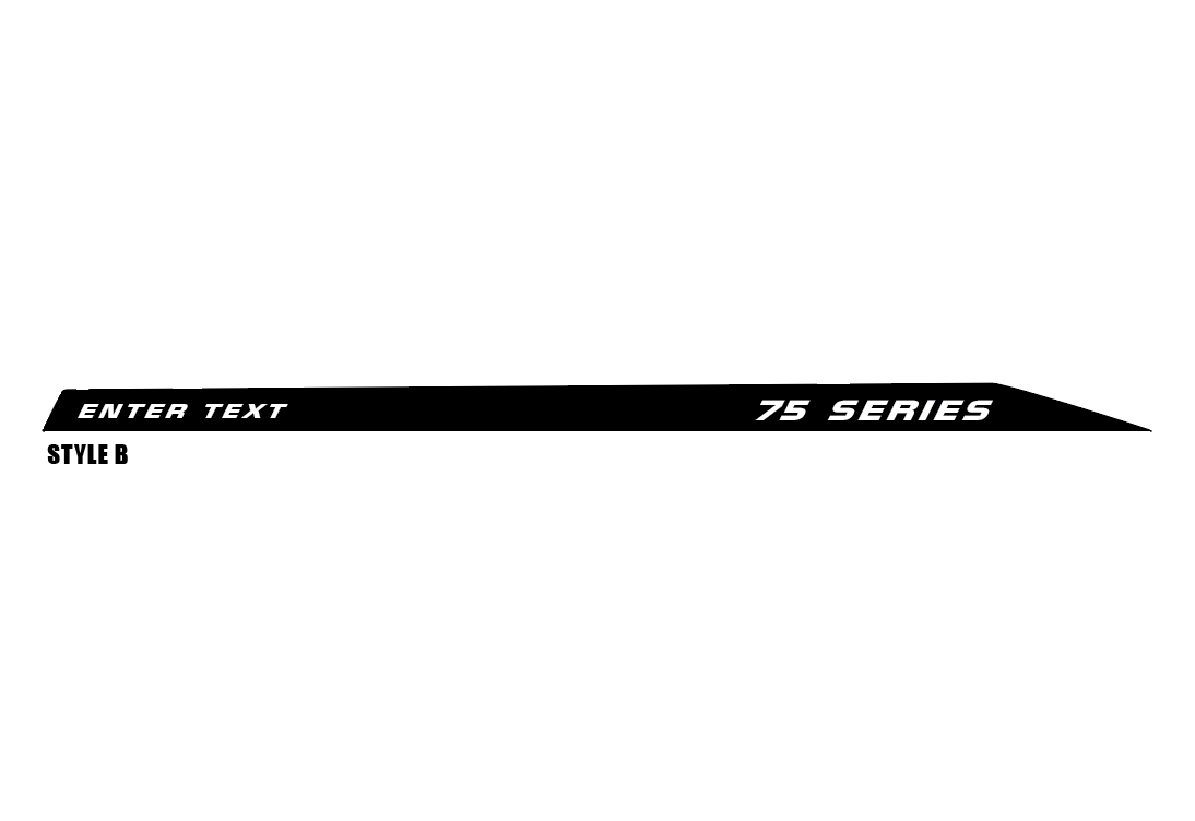 Land Cruiser 75 Series Bonnet Decals - Custom Text