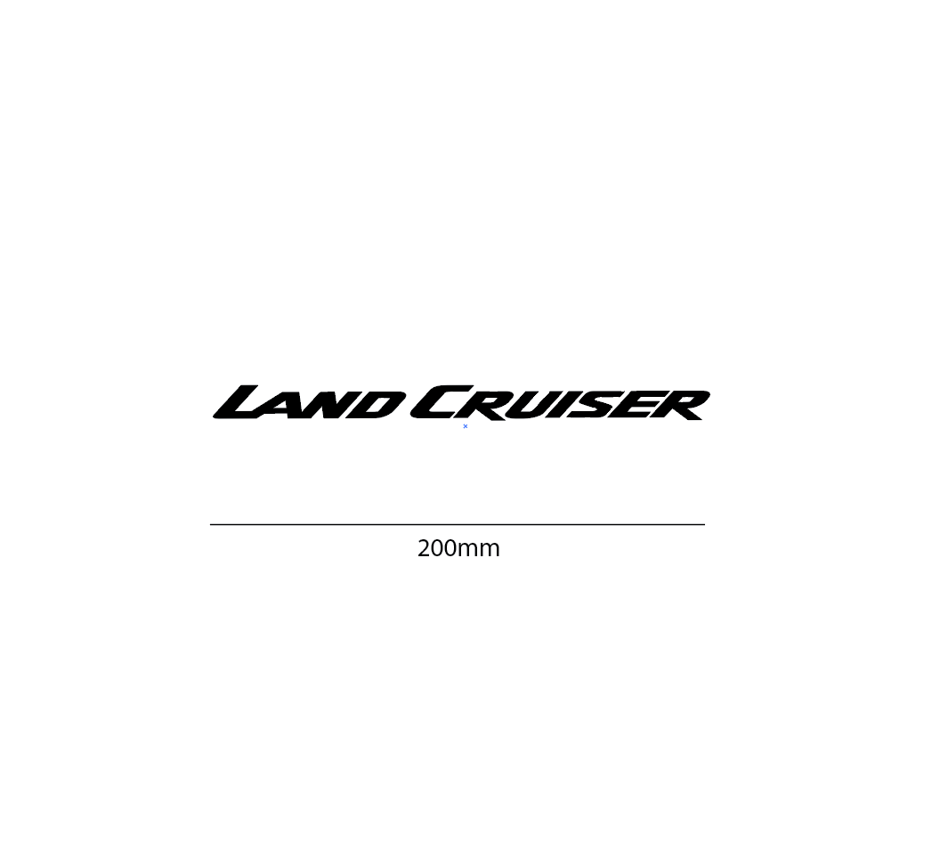 Land Cruiser Classic Font Decals